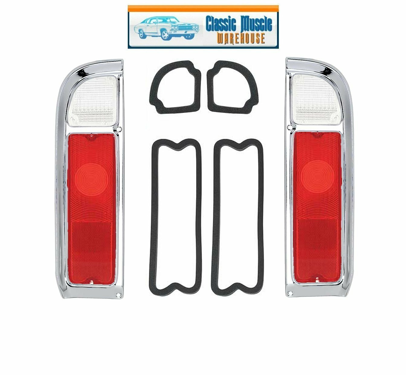1969 - 72 Chevrolet Fleetside Pickup, Blazer, Jimmy Tail Light Bezel & Lens Kit