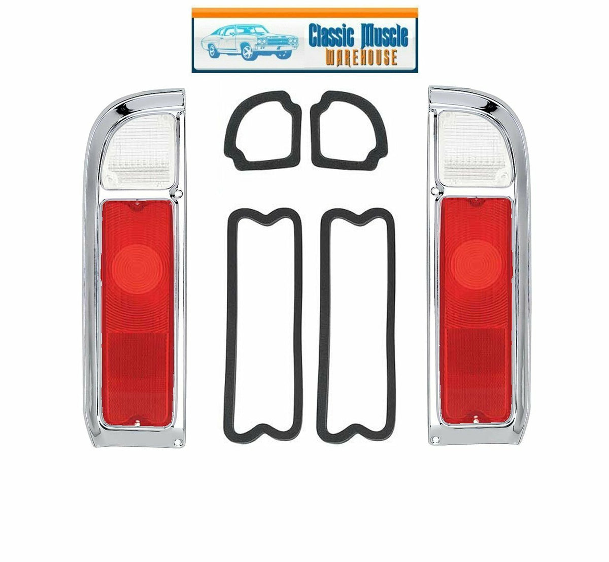 1969 - 72 Chevrolet Fleetside Pickup, Blazer, Jimmy Tail Light Bezel & Lens Kit
