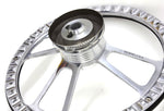 Mahogany & Polished Billet Steering Wheel with Working Horn Button