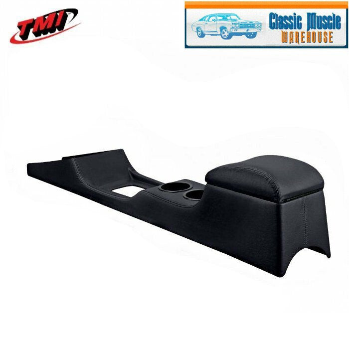 Full Length Console for 1967 - 68 Mustang Convertible with Factory AC - Black
