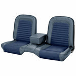 1966 Mustang Coupe Front & Rear Bench Seat Upholstery Blue - TMI USA Made