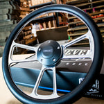 Steering Wheel Kit Black Vinyl & Polished Billet 1995-02 GMC Trucks