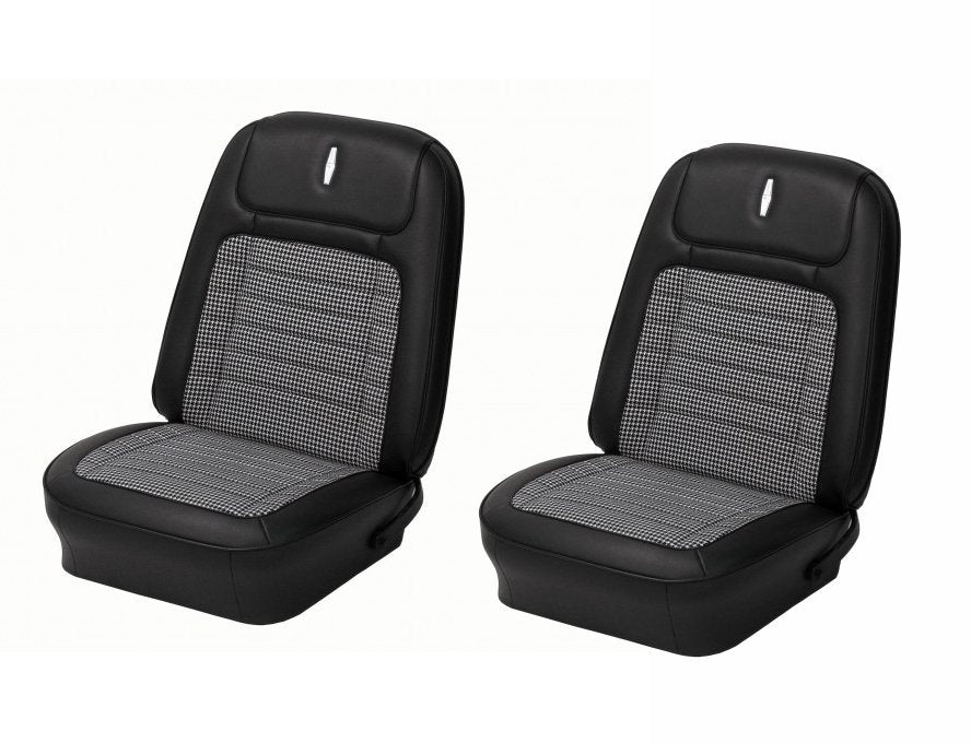 1968 Camaro Coupe Front/Rear DELUXE Houndstooth Upholstery -  53"  Rear 