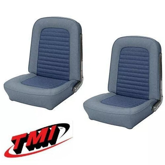 1966 Mustang Front Bucket Seat Upholstery- Pair- Blue Made by TMI - IN STOCK!