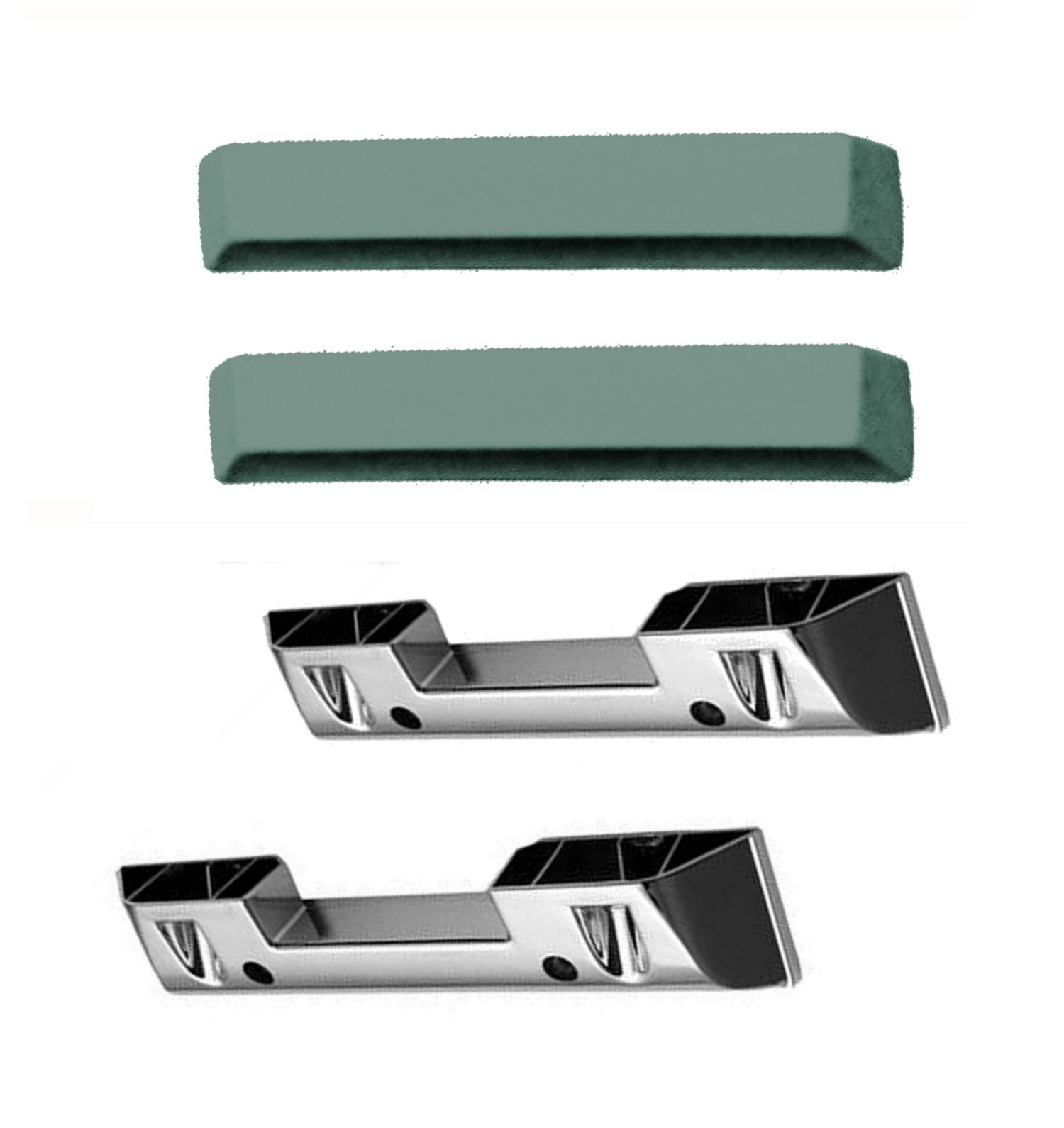 1964 - 1966 Mustang Arm Rest Set -Turquoise- Arm Rest Base and Pad Included