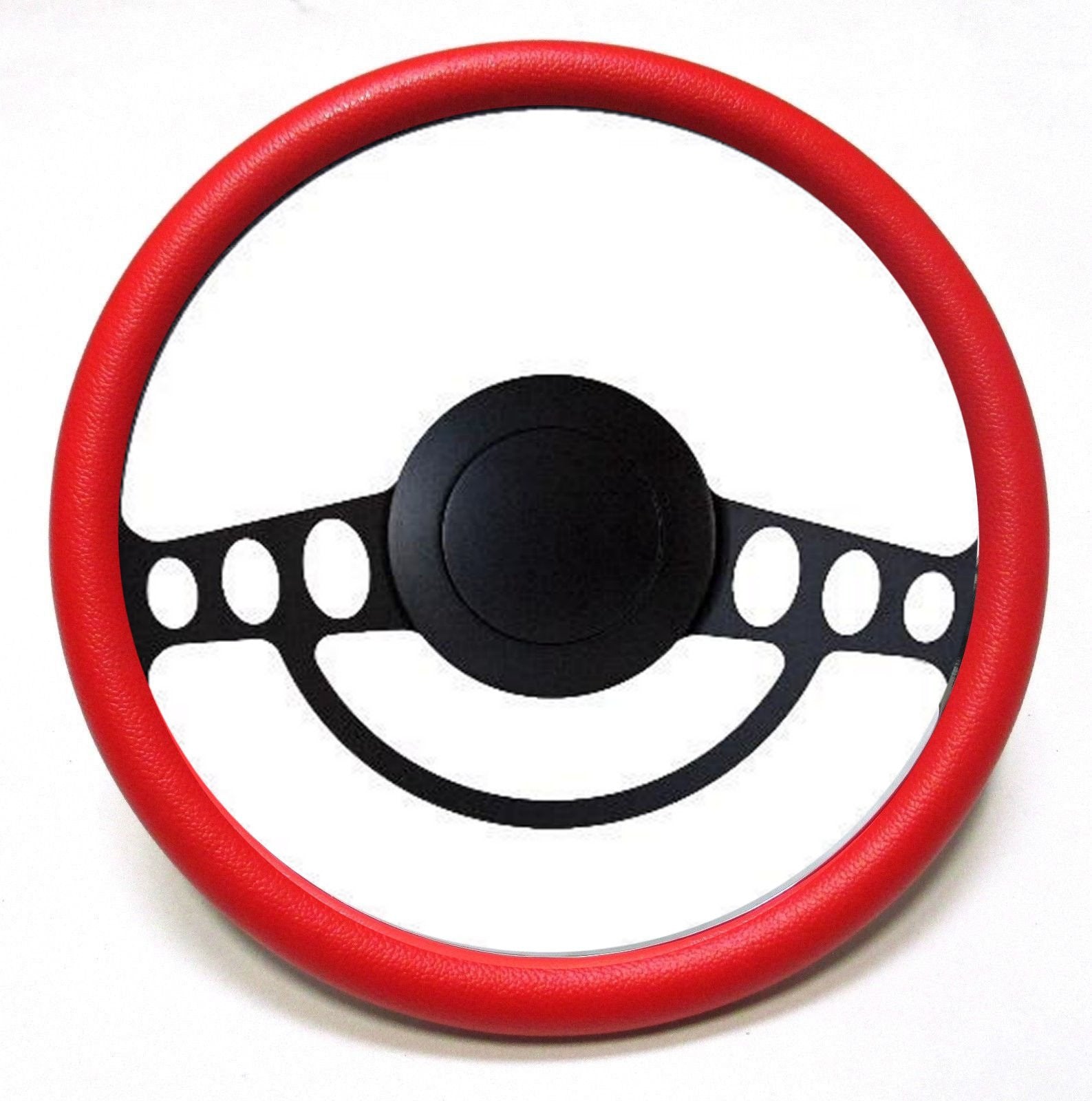 NEW!! Hot Rod Street Rod Rat Rod Nine Hole Black And Red Steering  Wheel