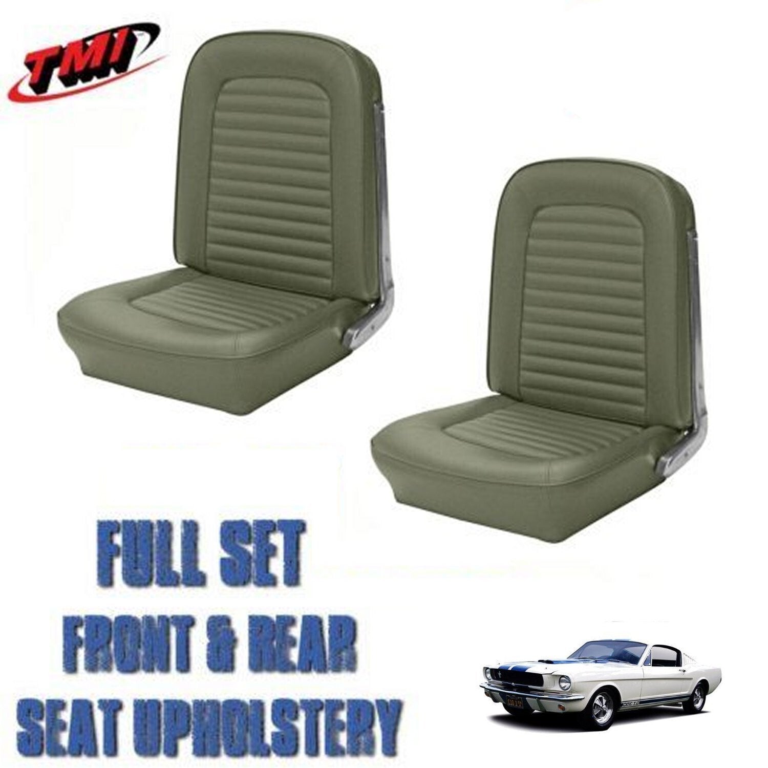 1964 &1965 Mustang Fastback Seat Upholstery Ivy Gold Front & Rear