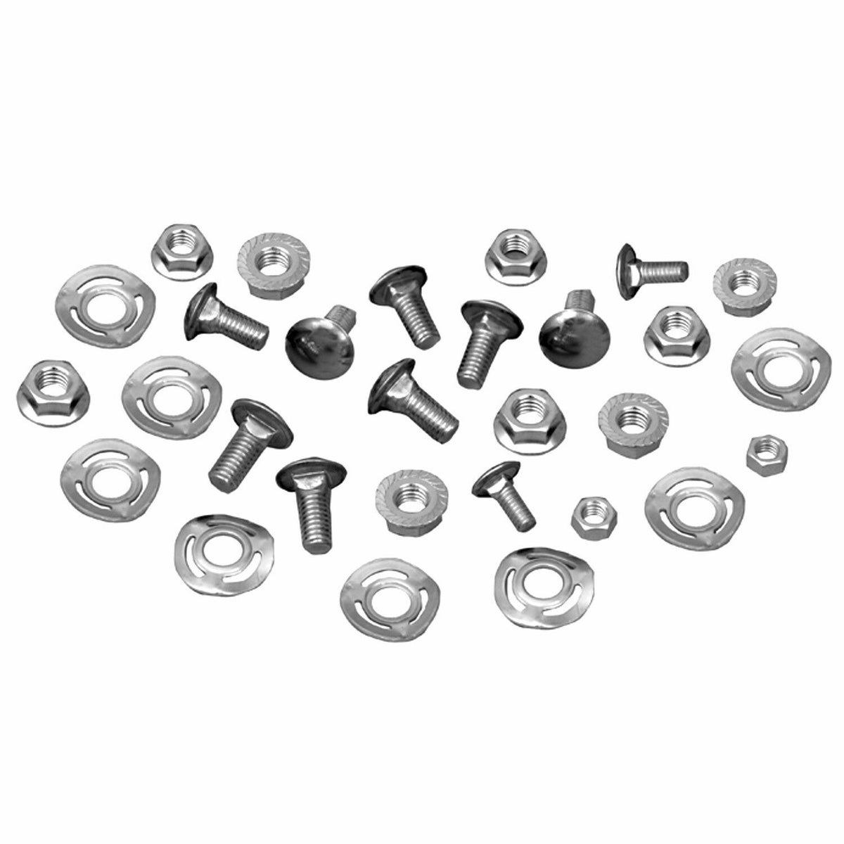 1965 - 68 Ford Mustang Bumper Bolt Kit Deluxe 28pc Kit W/ Wave Washers Stainless