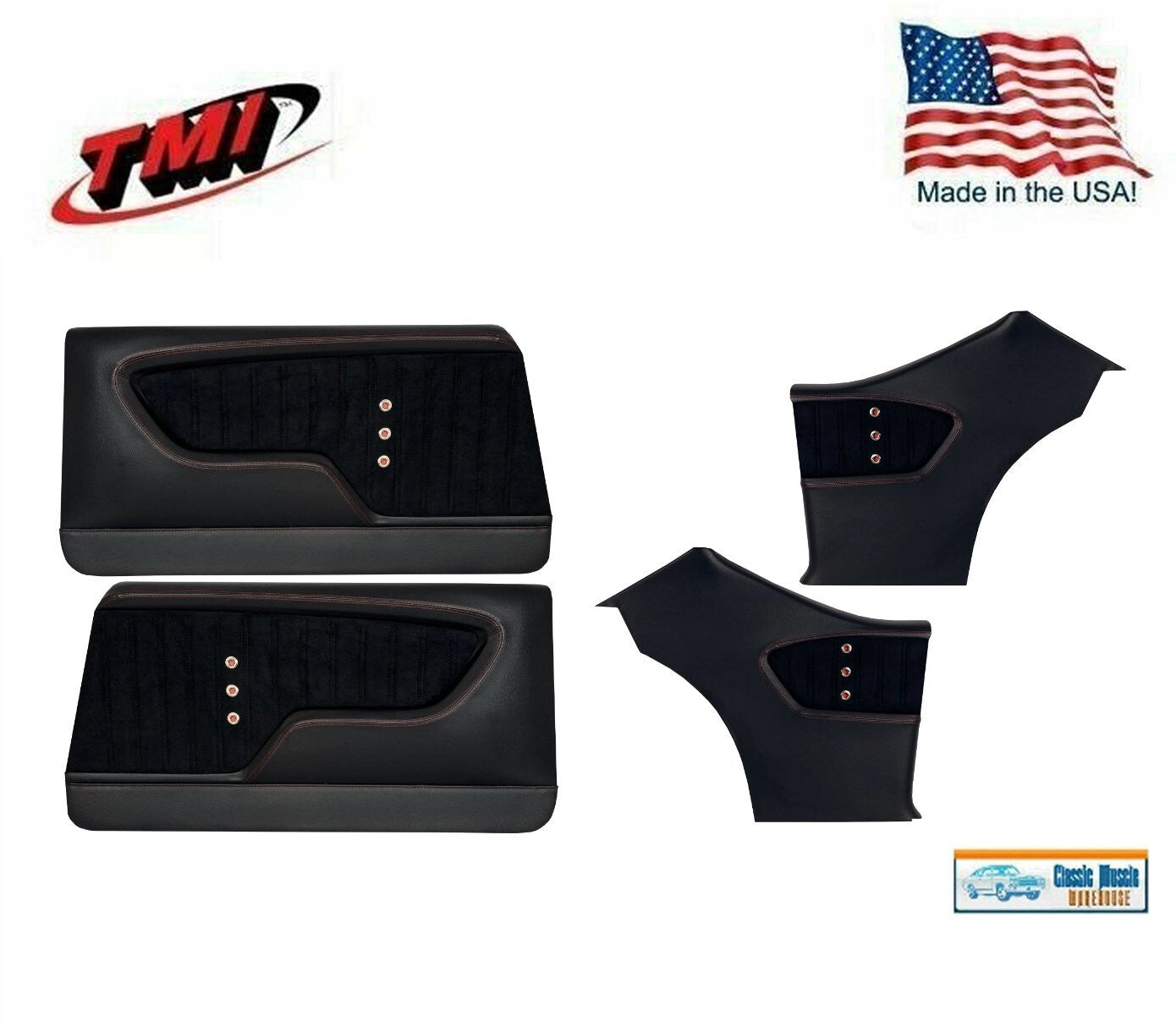 TMI Pro Series Sport XR Molded Door & Quarter Panel Set - 1969 Chevelle Coupe