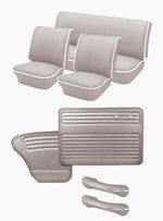 1965-67 VW Bug OEM Classic Seat Upholstery and Door Panel Set - Gray