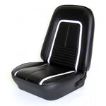 1967 Camaro Coupe Deluxe Front & Rear Seat Upholstery in Black w/White Stripe