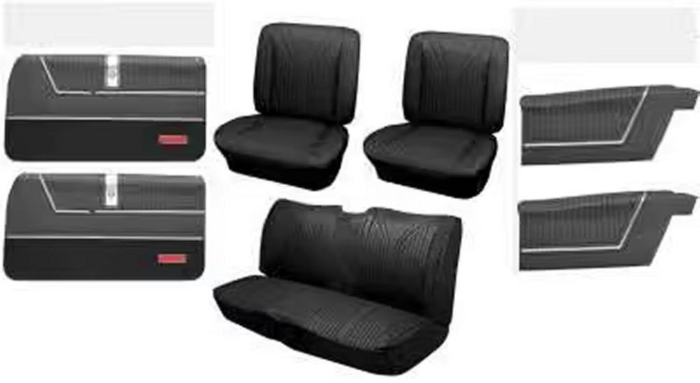 1965 Impala SS Coupe Front & Rear Bench Seat Upholstery & Panel Set, Any Color