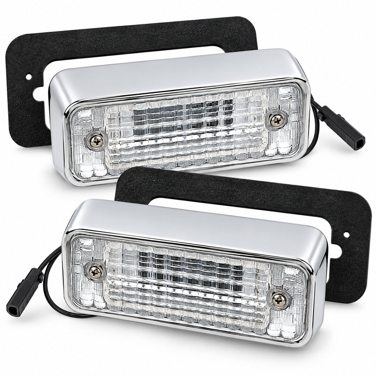 1969 Camaro RS Back Up Light Assembly Set, Bezels, Lens, Right & Left