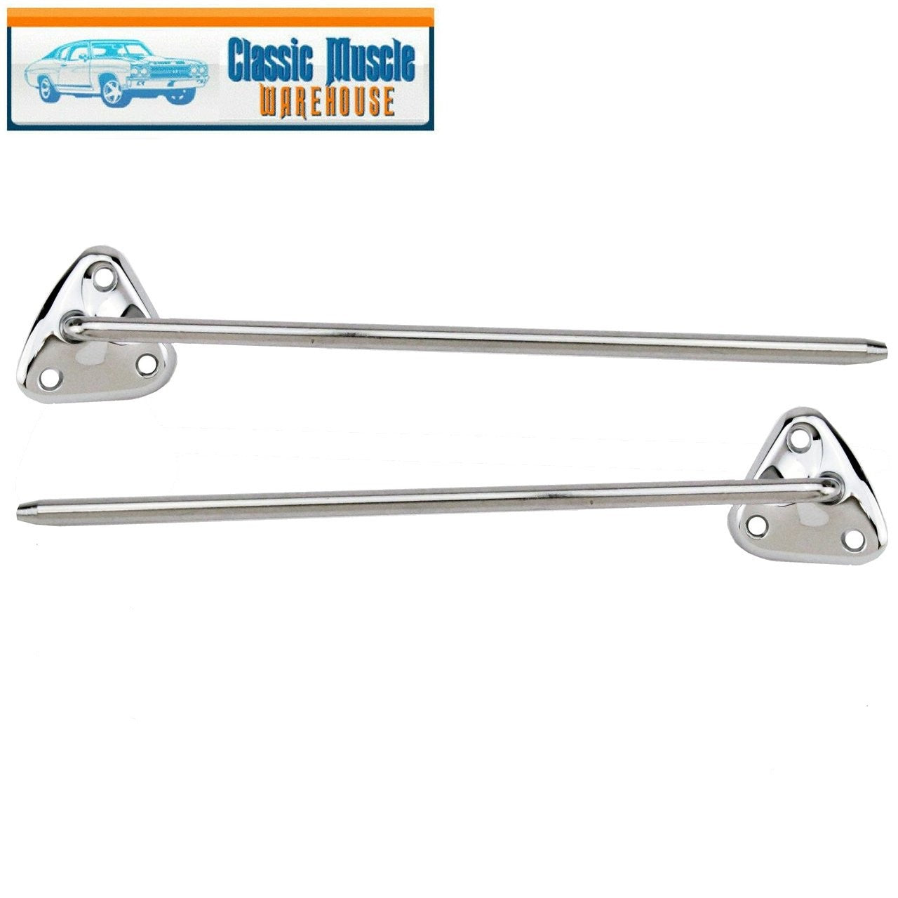 1971 - 1976 Mustang  Sun Visor Bracket and Rod Set - For Both Sides of Car