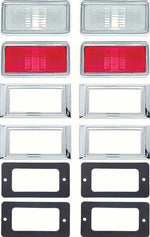 1968 Camaro, Nova Front/Rear Side Marker Light & Bezel Kit, Licensed GM Part