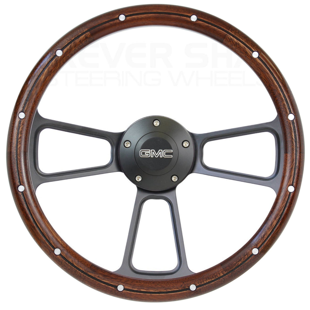 1970 - 73 GMC Pick Up Trucks Mahogany & Black Billet Steering Wheel & Boss Kit