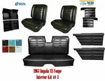 1963 Impala SS Coupe Interior Kit 3 with Upholstery, Front/Rear Panels, Carpet
