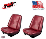 1967 Chevelle Coupe Red Madrid Bucket Seat & Rear Bench Upholstery by TMI 