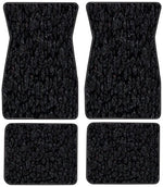 1974-81 Camaro Black Carpet Floor Mat Set w/ Silver Camaro Block Style Logo -ACC