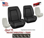 Sport R Deluxe Front and Rear Upholstery + Foam 1967 Camaro Coupe, Non-Fold Rear
