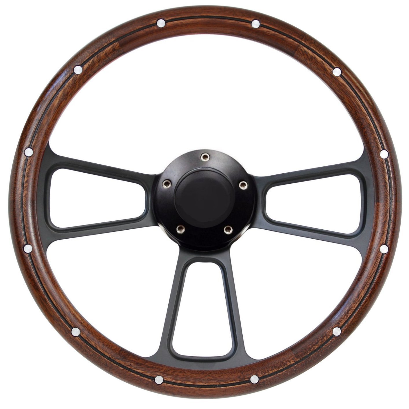 Ford And Mercury Real Mahogany Steering Wheel & Boss Kit 1965 to 1969