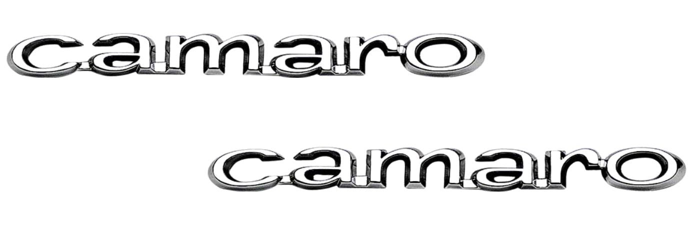 1967 Camaro Replacement Fender Emblem Pair - Authentic GM Part - 3907901