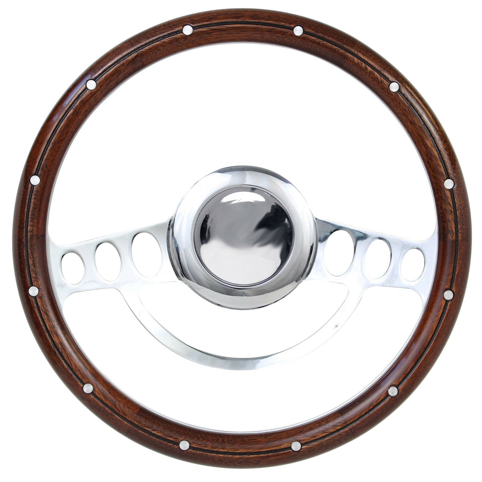 1969 - 1973 Chevy Chevelle Billet & Genuine Wood Steering Wheel Full Install Kit