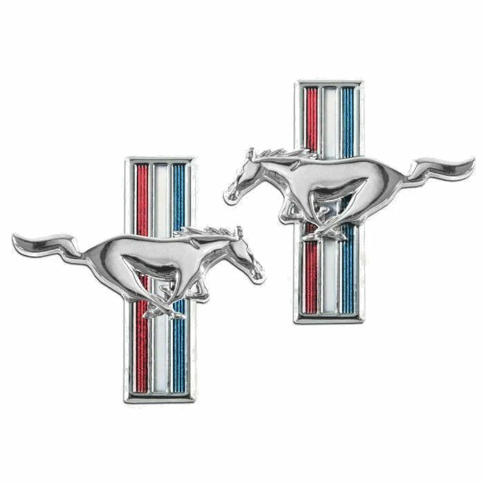 1965 - 1966 Mustang Running Horse Fender Emblem - PAIR for Both Sides of Car