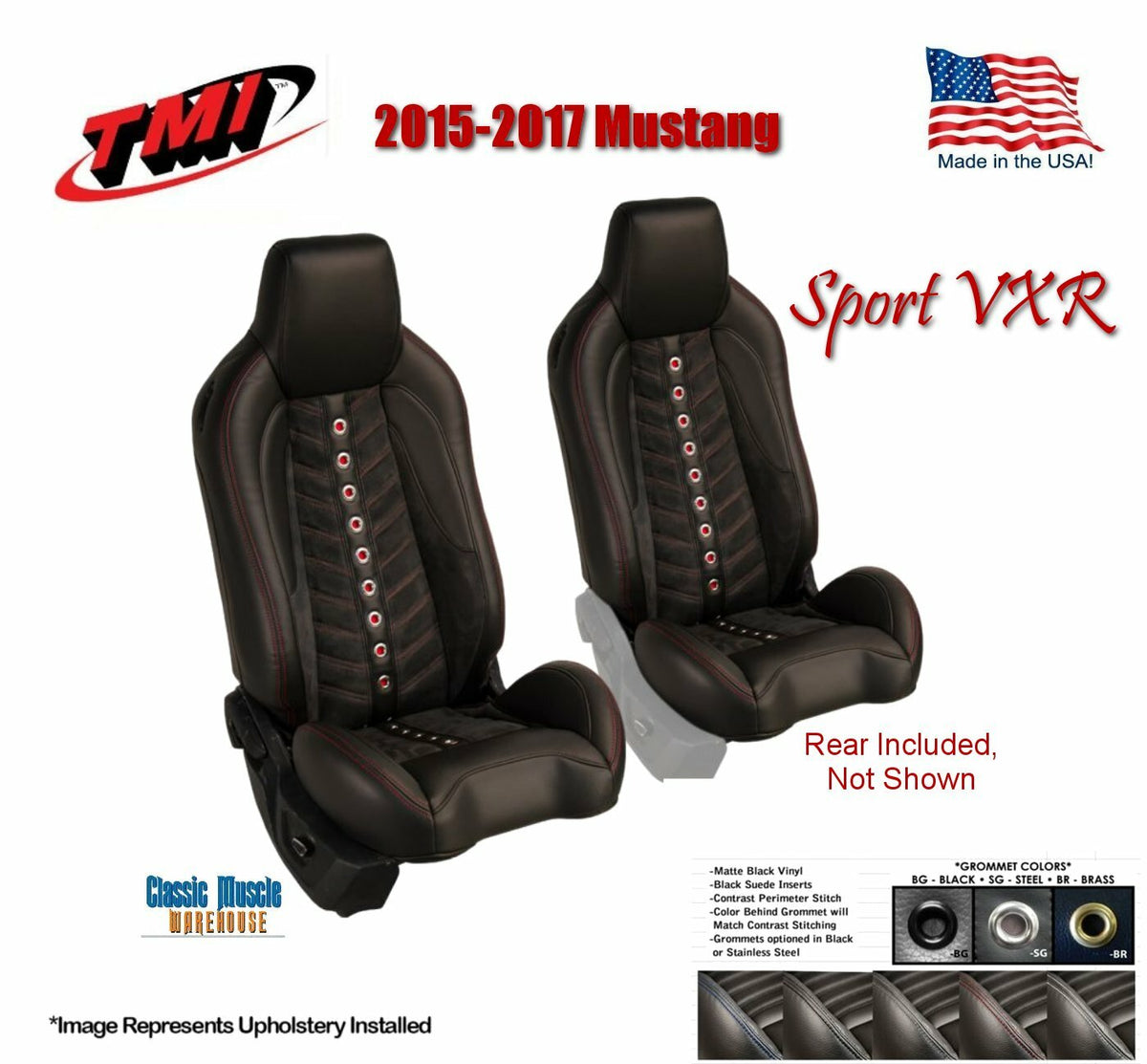 2015 - 2017 Mustang Front & Rear Bucket Seat "Sport VXR" Upholstery+ Foam, TMI