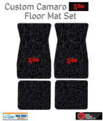 1974-81 Camaro Black Carpet Floor Mat Set with Red Camaro Z/28 Logo -ACC