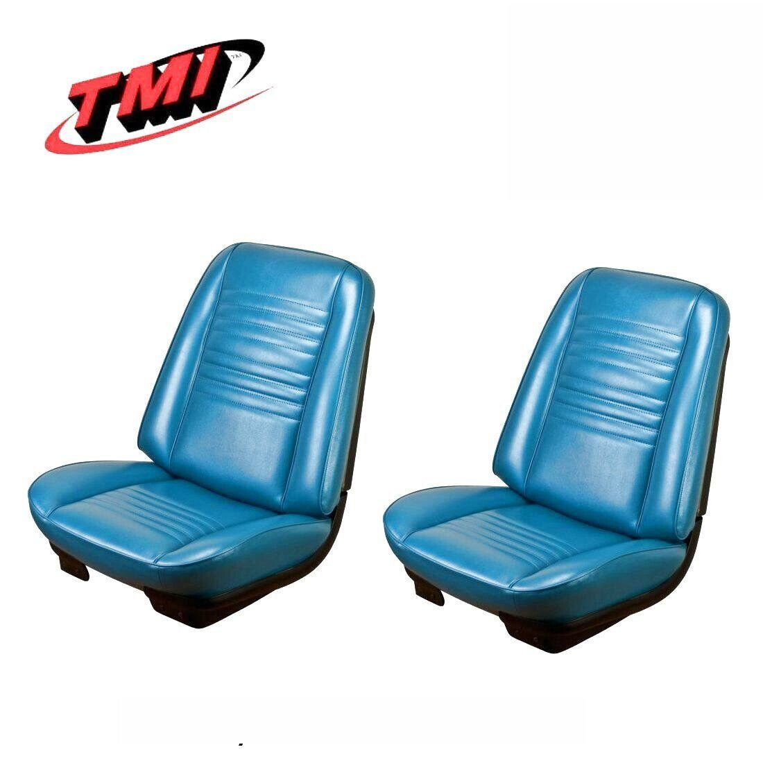 1967 Chevelle Coupe Metallic Turquoise Bucket Seat Upholstery by TMI