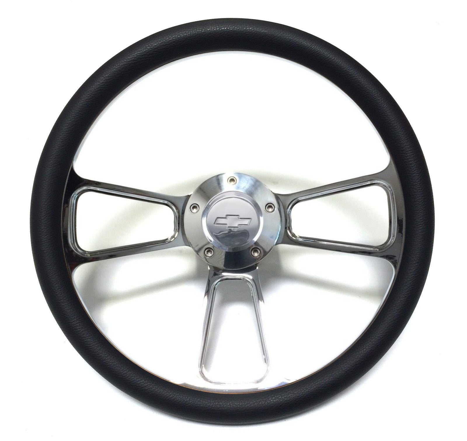 1967-1968 Chevy El Camino  14" Billet Black Muscle Wheel  Chevy Horn & Adapter