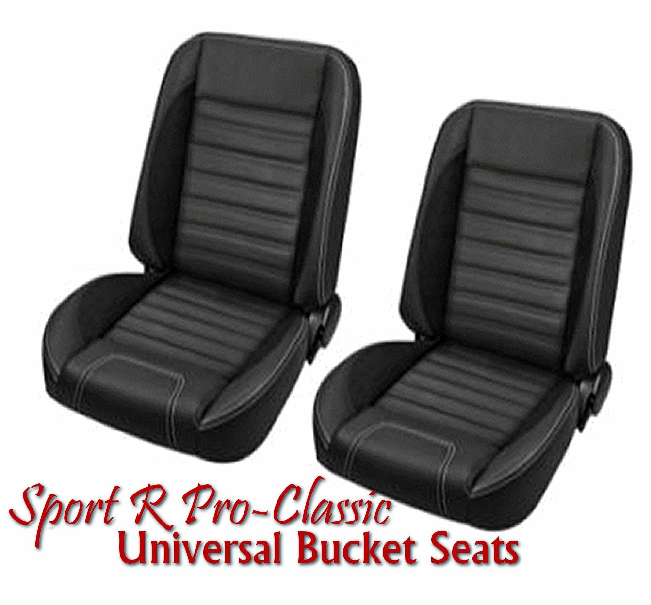 Sport "R" Pro Classic - Complete Univeral Bucket Seat Set w/Contrast Stitching