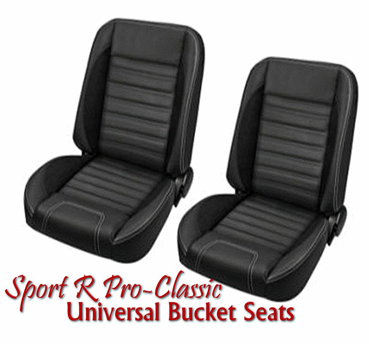 Sport "R" Pro Classic - Complete Univeral Bucket Seat Set w/Contrast Stitching