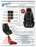 Mach 1 Touring II Fully Assembled Seats 1971-73 Mustang - Choice of Color