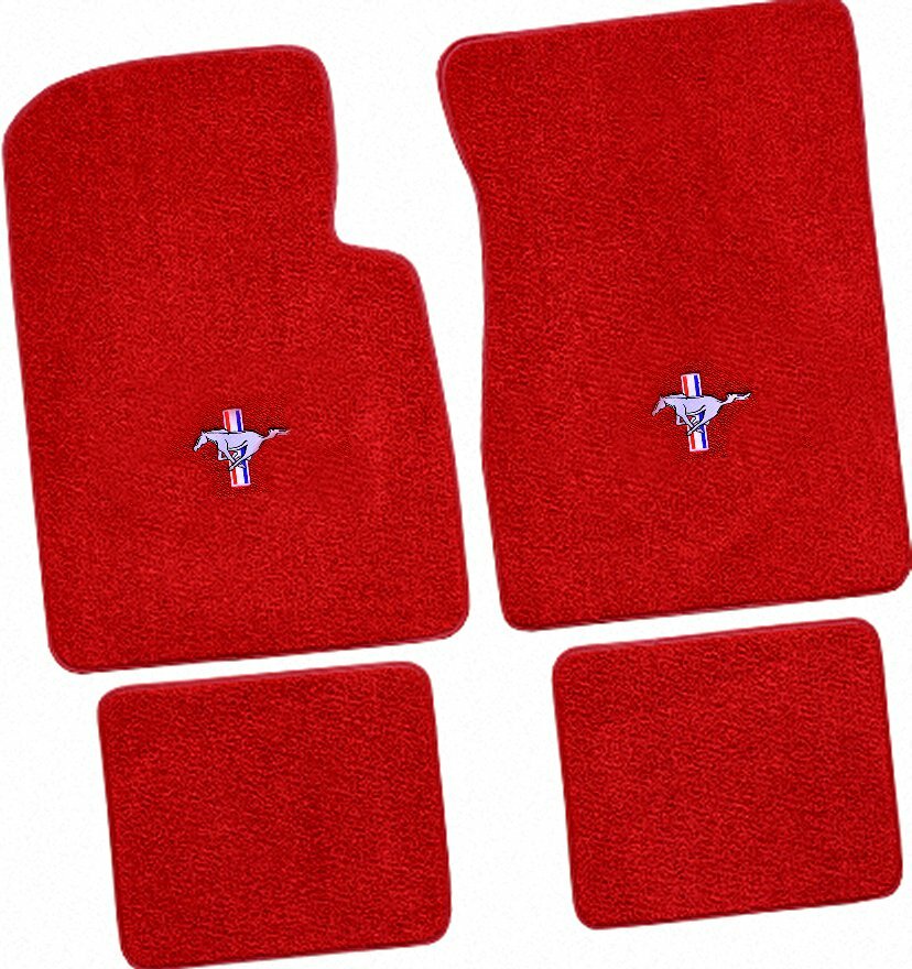 Custom Carpet & Matching Floor Mat Set w/Pony Logo 1965-68 Mustang Convertible