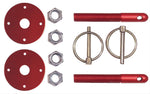 Red Hood Pin Kit Flip-Over Style Universal for Chevy, Ford, Mopar, Hot Rod, etc.