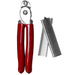 Upholstery Hog Ring Kit with Pliers and 100 Hog Rings