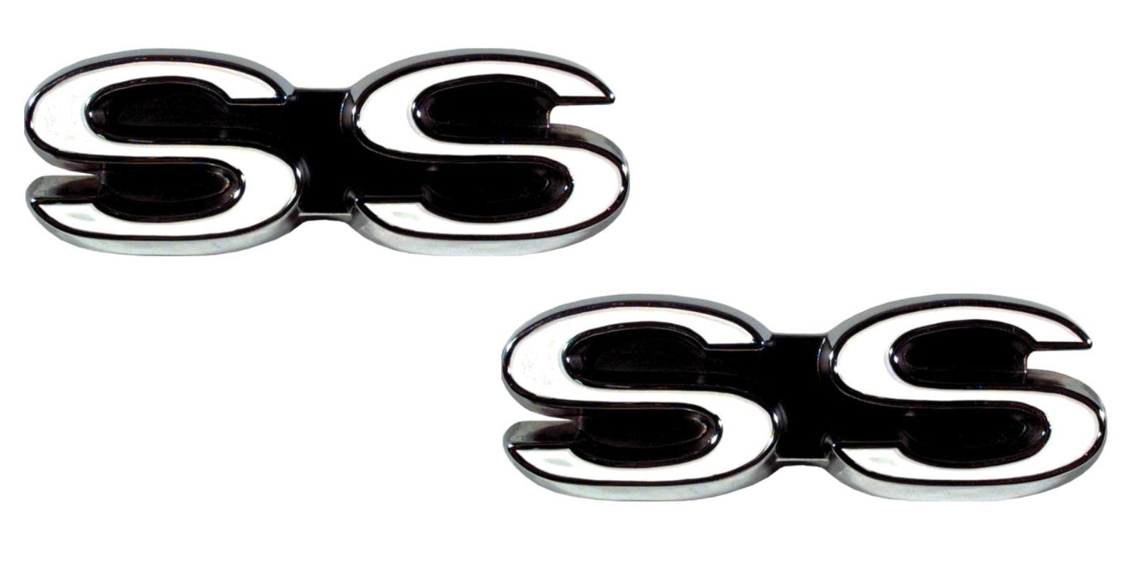 1968 Camaro Front Fender Emblem Pair "SS" - Authentic GM Part - 3919197