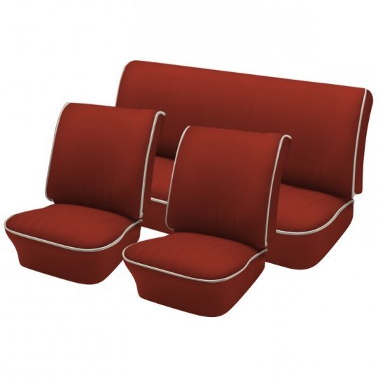 1954 - 1955 Volkswagen VW Bug OEM Classic Seat Upholstery, Front & Rear, Brick