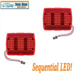 1965-66 Mustang 68 Sequential LED Tail Light All in One Lens, Right & Left Side