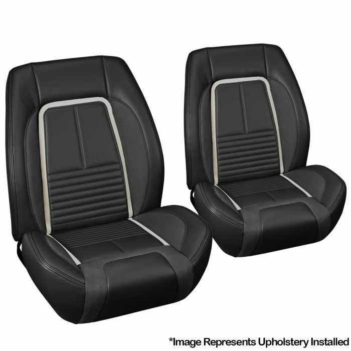 Sport R Deluxe w/White Stripe F/R Upholstery for 1967 Camaro Coupe Non-Fold Rear