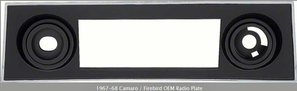 1967 - 1968 Camaro, Firebird OEM Replacement Radio Plate - Licensed GM Part