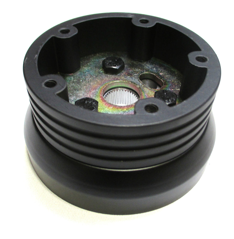Five Hole Steering Wheel Adapter for 1970 to 1977 Ford Cars PBK Black Billet