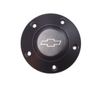Horn Button -Chevy or SS  Laser Engraved Black Billet Five Hole 