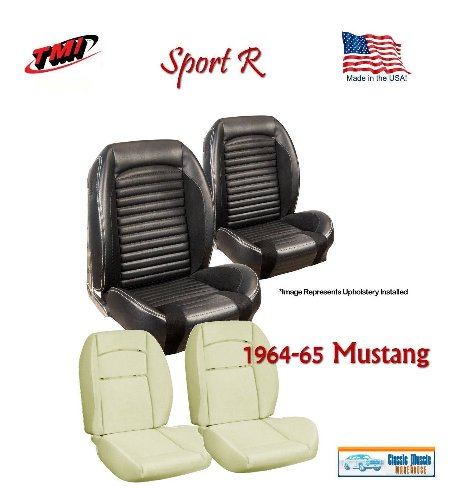 Sport R Seat Upholstery & Sport Foam F/R for 1964-65 Mustang Convertible, USA