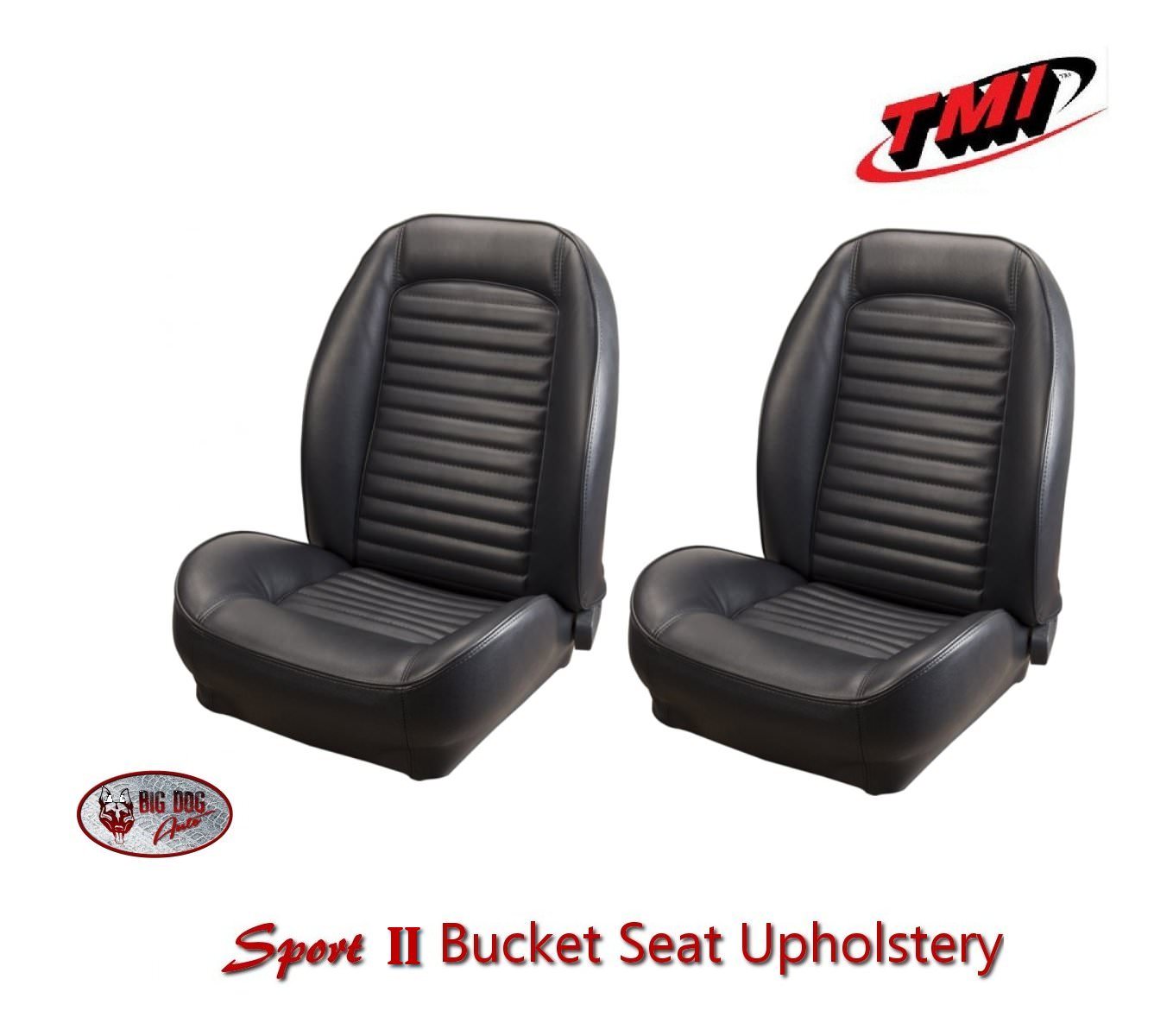 1966 Mustang Coupe Front & Rear SPORT II SEAT UPHOLSTERY Made by TMI in USA