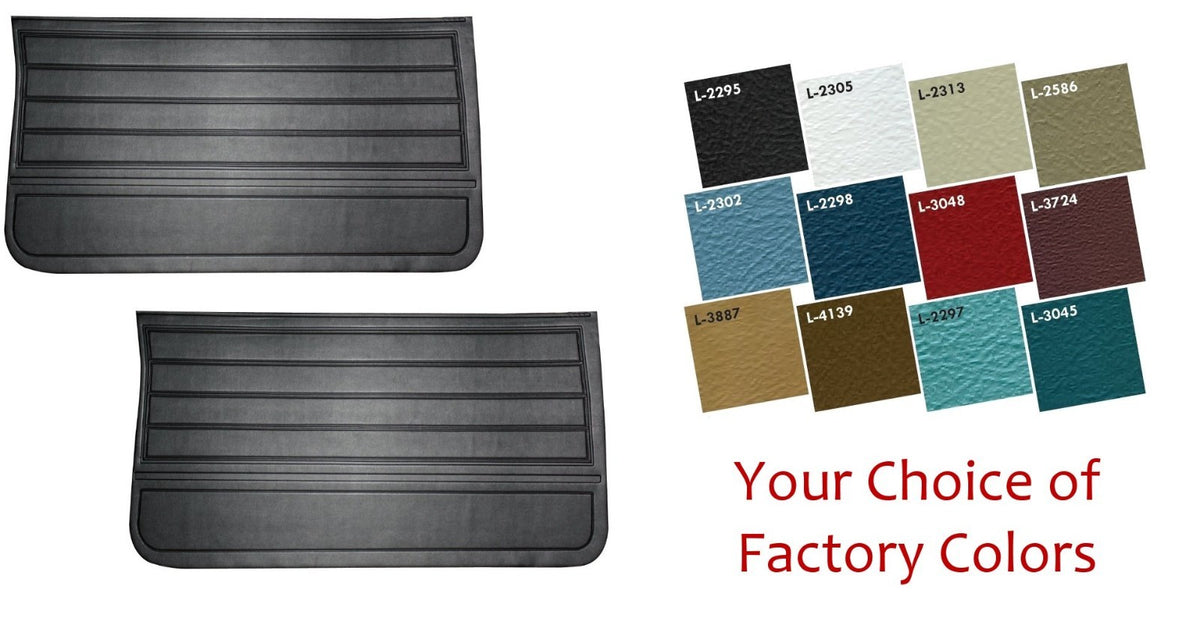 1965 Chevelle, El Camino Door Panel Set in Your Choice of Factory Colors (DI)