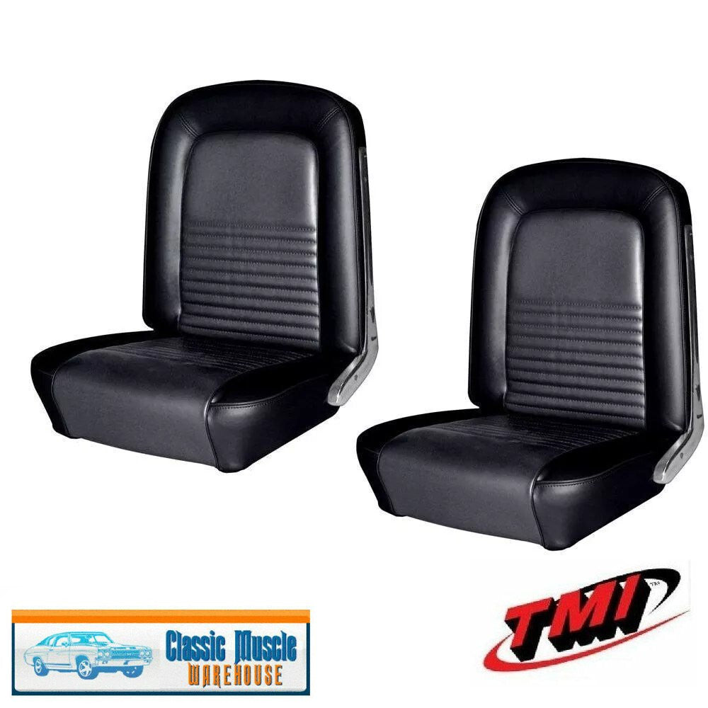 1967 Mustang Fastback Front/Rear Upholstery in Black by TMI