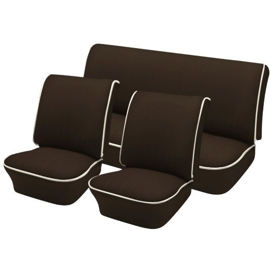1954 - 1955 Volkswagen VW Bug OEM Classic Seat Upholstery, Front & Rear, Brown